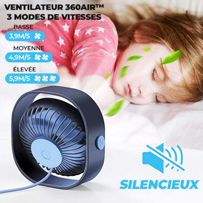 360Air™ Mini Ventilateur de Bureau USB